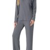 Womens Pajama Sets Pajamas Fall Winter Long Sleeve Lounge Set Two Piece Soft Pjs