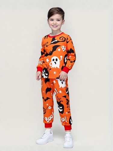 Family Matching Halloween Pajamas Sets Long Sleeve 2 Piece Pjs Funny Sleepwear Jammies