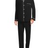 Men Pajamas Set Comfy Modal Pjs Button Down Sleepwear 2 Piece Long Sleeve Lounge Set Soft Nightwear with Pockets