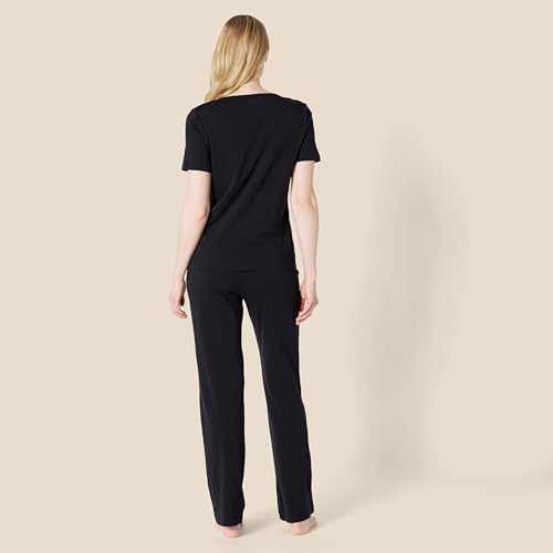 Women's Soft Cotton Blend Short Sleeve T-Shirt and Pant Sleepwear Set