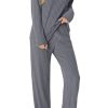 Womens Pajama Sets Pajamas Fall Winter Long Sleeve Lounge Set Two Piece Soft Pjs