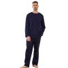 Vulcandon Men's 100% Cotton Pajama Sets, Soft Warm Long Sleeve Sleepwear Pjs Comfy 2 Piece Pajama Set for Men with Pockets