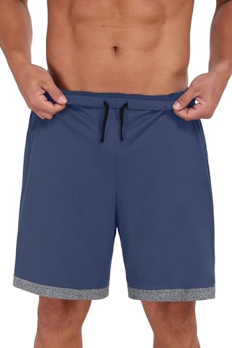 Mens Pajamas Set Lightweight Summer Pjs Sleepwear Soft Comfy Short Sleeve Loungewear Print With Pocket (S-4XL)