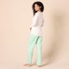 Women's Lightweight Flannel Pant and Long-Sleeve T-Shirt Sleep Set