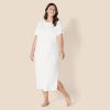 Women's Soft Cotton Blend Short Sleeve Sleep Nightgown
