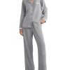 Women's Pajama Sets Long Sleeve Button Down 2 Piece Pjs Soft Lounge Sets Notch Collar Sleepwear