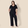 Women's Soft Cotton Blend Short Sleeve T-Shirt and Pant Sleepwear Set