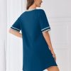 Cotton Nightgowns for Women Soft Sleepwear Comfy Short Sleeve Sleep Shirts Crew Neck Night Shirts with Pocket S-3XL