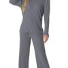 Womens Pajama Sets Pajamas Fall Winter Long Sleeve Lounge Set Two Piece Soft Pjs