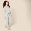 womens Cotton Modal Long-Sleeve Shirt and Full-Length Bottom Pajama Set