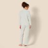 womens Cotton Modal Long-Sleeve Shirt and Full-Length Bottom Pajama Set