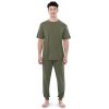 Men's 360 Stretch Crewneck Top and Jogger Pant Sleep Pajama Set