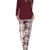 Pajamas For Women Comfy Long Sleeve Jogger Set Lounge Pjs Set With Pockets