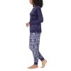 Womens Pajamas - Cozy Silky Fleece - 2 Piece Long Sleeve Winter Sleepwear Set for Women