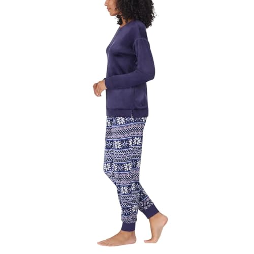 Womens Pajamas - Cozy Silky Fleece - 2 Piece Long Sleeve Winter Sleepwear Set for Women
