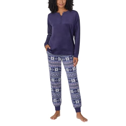 Womens Pajamas - Cozy Silky Fleece - 2 Piece Long Sleeve Winter Sleepwear Set for Women
