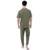 Men's 360 Stretch Crewneck Top and Jogger Pant Sleep Pajama Set