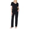 Women's Soft Cotton Blend Short Sleeve T-Shirt and Pant Sleepwear Set