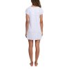Women's Nightgown Ribbed Knit Short Sleeve Henley Sleepshirt