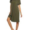 Women’s Nursing/Delivery/Labor/Hospital Nightdress Short Sleeve Maternity Nightgown with Button S-XXL