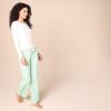 Women's Lightweight Flannel Pant and Long-Sleeve T-Shirt Sleep Set