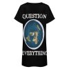 Question Everything Flat Earth Nightgowns for Women Sleepwear Short Sleeve Sleep Dress Nightshirt
