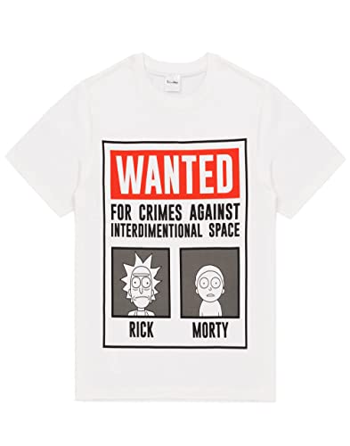 Mens Pajama Set | Wanted Poster Short Sleeve Graphic Tee & Long Leg Print PJs | Sci-fi Comedy Merchandise