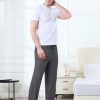 Men's Lightweight Pajama Pants Soft Lounge Sleep Joggers Adjustable Drawstring & Pockets All-Season Sleepwear