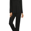 Womens Pajama Sets 2 Piece Lounge Set Fall Winter Pajamas Long Sleeve Pjs Top and Pants Soft Pj Sets Loose Sleepwear