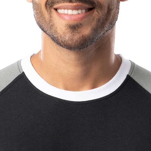 Men's Jersey Henley Top and Broadcloth Pant Sleep Pajama Set