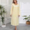 Long Cotton Nightgowns for Women 100% Cotton Night Gown Long Sleeve Ladies Nightgowns Sleepwear Vintage Sleep Dress