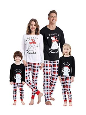 Matching Family Christmas Pajamas Set Soft Holiday Clothes Sleepwear