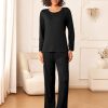 Womens Pajama Sets 2 Piece Sleepwear Fall Pajamas Soft Long Sleeve Pjs Comfy Loungewear S-XXL