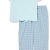 Men's Cotton Poplin Pant with Cotton Jersey T-Shirt Pajama Set