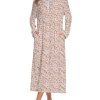 Cotton Nightgowns for Women Soft Long Sleeve Night Gown with Pockets