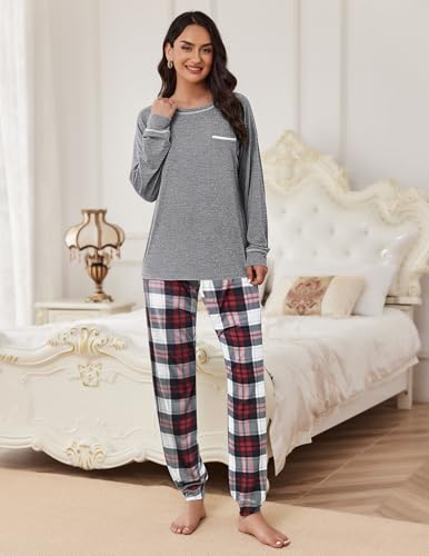 Pajamas Set for Women Soft Comfy Pjs Sets Long Sleeve Sleepwear Loungewear S-XXL