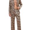 Men Pajamas Matching Pajamas Set Silk Satin Pj Long Sleeve Button Down Sleepwear 2 Pcs Loungewear