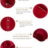 Couples Satin Pajamas Set Women & Men 2PCS Pjs Long Sleeve & Pants Sleepwear Button-Down Loungewear with Pockets