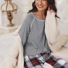 Pajamas Set for Women Soft Comfy Pjs Sets Long Sleeve Sleepwear Loungewear S-XXL