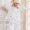 Pajamas for Women Set Fall Long Sleeve Pjs 2 Piece Lounge Set Top & Pants with Pockets Soft Sleepwear S-XXL