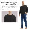 Matching Pjs for Couples,Plaid Pajama Set for Women and Men Soft Warm Fleece Shirt and Pants Sleepwear Set