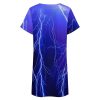 Blue Thunder Storm Nightgowns for Women Sleepwear Short Sleeve Sleep Dress Nightshirt