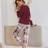 Pajamas For Women Comfy Long Sleeve Jogger Set Lounge Pjs Set With Pockets