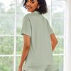 Pajamas Set for Women Short Sleeve Sleepwear Button Down Pjs Lounge Sets Soft Nightwear