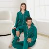 Matching Pajamas for Couples, Button Up Pjs Set for Men and Women Soft Warm Loungewear