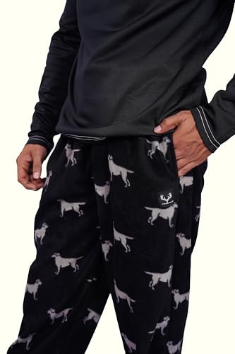 Men's Polar Fleece Pajamas, Soft & Warm Loungewear with Side Pocket, Lightweight, Cozy Sleepwear & Casual Wear