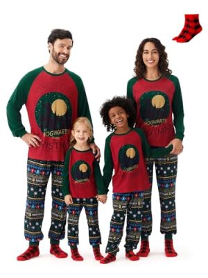 Family Christmas Matching Pajamas Sets Xmas Pjs Top and Pant Set for Kids Couples