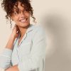womens Cotton Modal Long-Sleeve Shirt and Full-Length Bottom Pajama Set