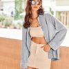 Womens Pajama Sets Long Sleeve Ribbed Knit Lounge Set Button Down Soft 2 Piece Pjs With Pockets