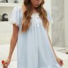 Cotton Nightgown for Women Short/Long Sleeve Princess Nightdress Victorian Nightwear Lace Ruffled Nighties with Bow